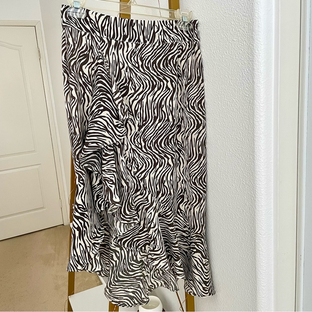 Beginning Boutique Only Love Midi Skirt Zebra